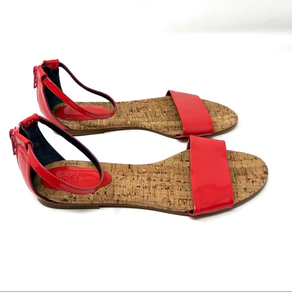 See By Chloe Patent Leather Peach Orange Summer Sandals - Picture 4 of 10